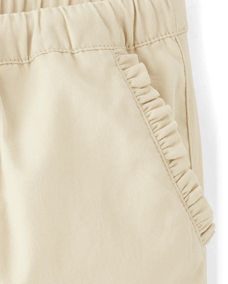 Girls Ruffle Jogger Pants - Little Essentials