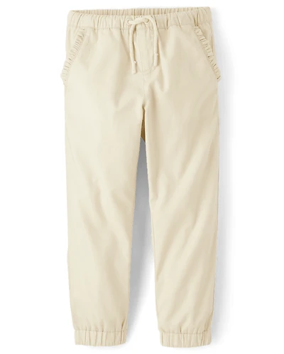 Girls Ruffle Jogger Pants - Little Essentials