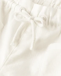 Girls Linen-Blend Pull On Shorts