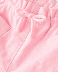 Short en lin mélangé pour filles