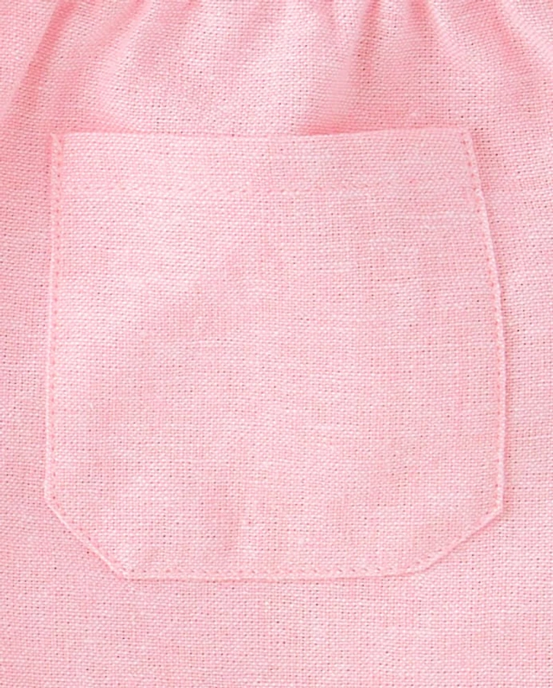 Short en lin mélangé pour filles