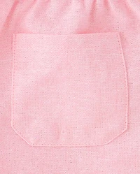 Short en lin mélangé pour filles