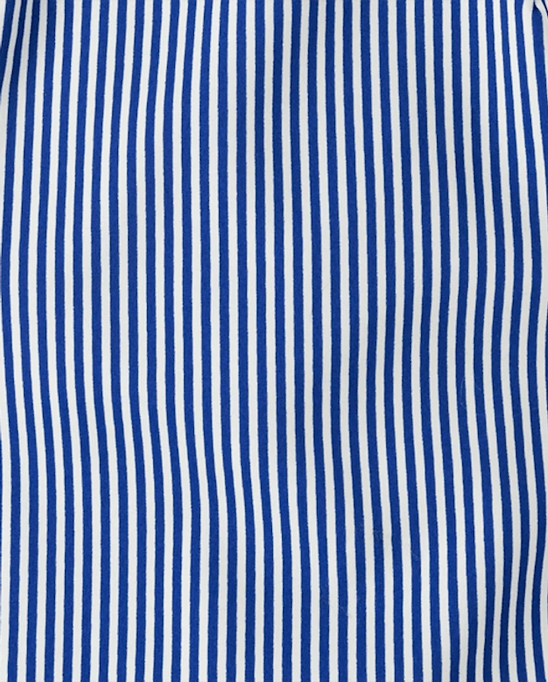 Girls Eyelet Striped One Piece Swimsuit - Swim