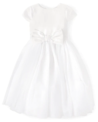 Girls Bow Tulle Dress - Special Occasions
