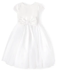 Girls Bow Tulle Dress - Special Occasions