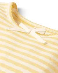Girls Striped Fit And Flare Dress - Little Essentials