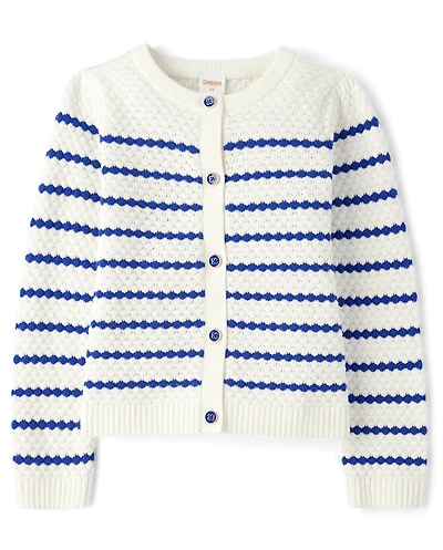 Girls Striped Cardigan - Little Essentials
