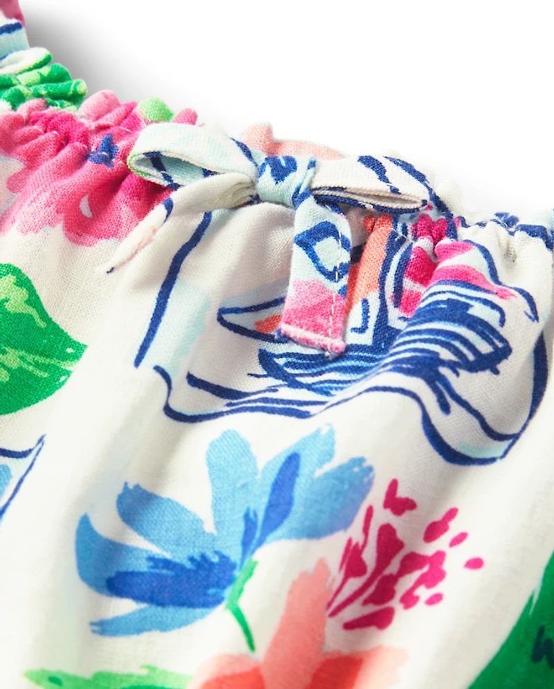 Girls Vacation Ruffle Top - Italian Riviera