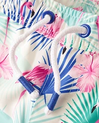 Boys Flamingo Swim Trunks