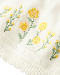 Baby Girls Embroidered Floral Sweater 3-Piece Set - Homegrown by Gymboree