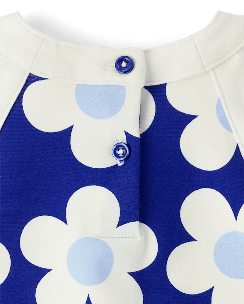 Girls Floral Halter Shift Dress - Blue Belle