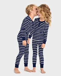 Pyjama en coton rayé ajusté pour enfants