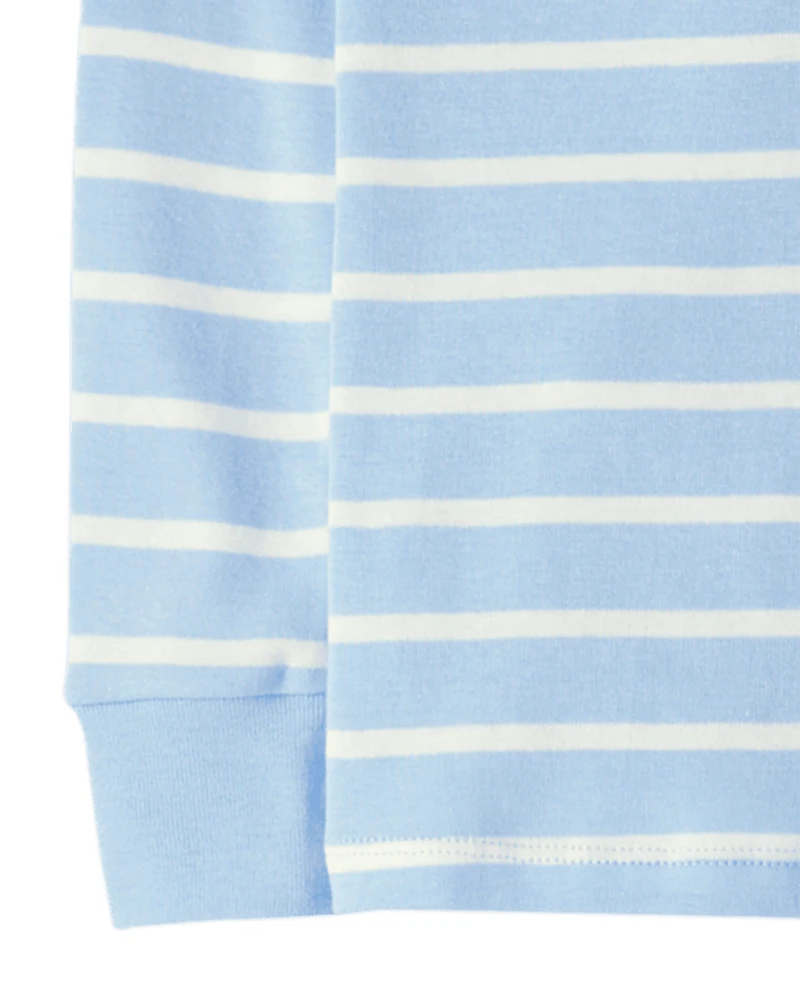 Kids Striped Snug Fit Cotton Pajamas