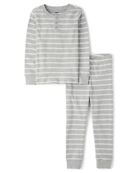 Pyjama rayé en coton ajusté pour enfant