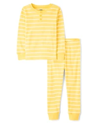 Pyjama en coton rayé ajusté pour enfants