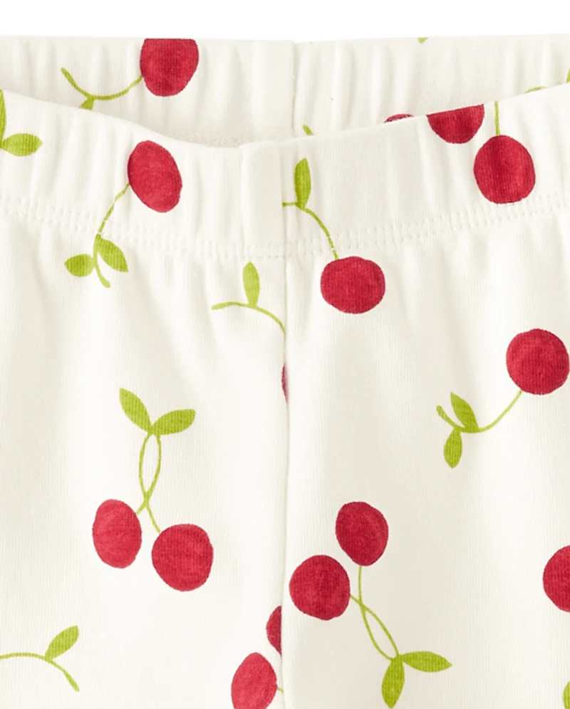 Girls Cherry Capri Leggings - Sweet Summer