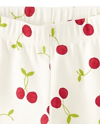 Girls Cherry Capri Leggings - Sweet Summer