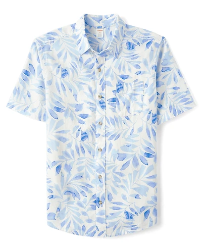Chemise boutonnée en lin mélangé « Dad And Me » pour homme