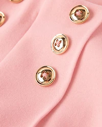 Girls Button Ponte Split Flare Jeggings