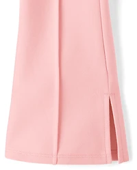 Girls Button Ponte Split Flare Jeggings