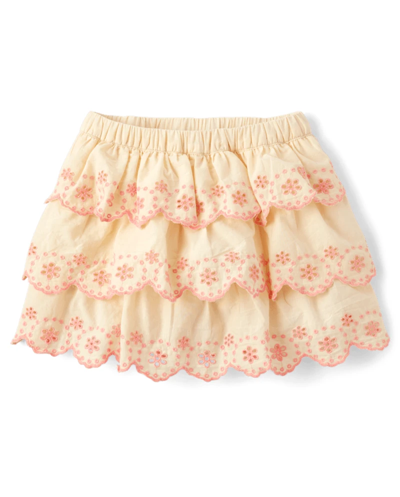 Girls Eyelet Tiered Skort - Highland Hills