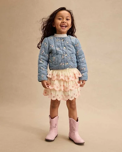Girls Eyelet Tiered Skort - Highland Hills