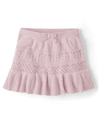 Girls Pointelle Sweater Peplum Skirt - Magical Meadows