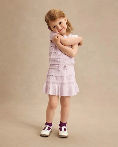 Girls Pointelle Sweater Peplum Skirt - Magical Meadows