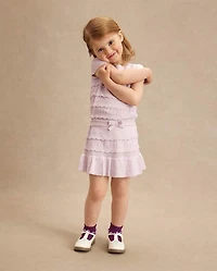 Girls Pointelle Sweater Peplum Skirt - Magical Meadows