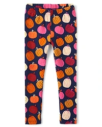 Girls Pumpkin Leggings - Fall Celebrations