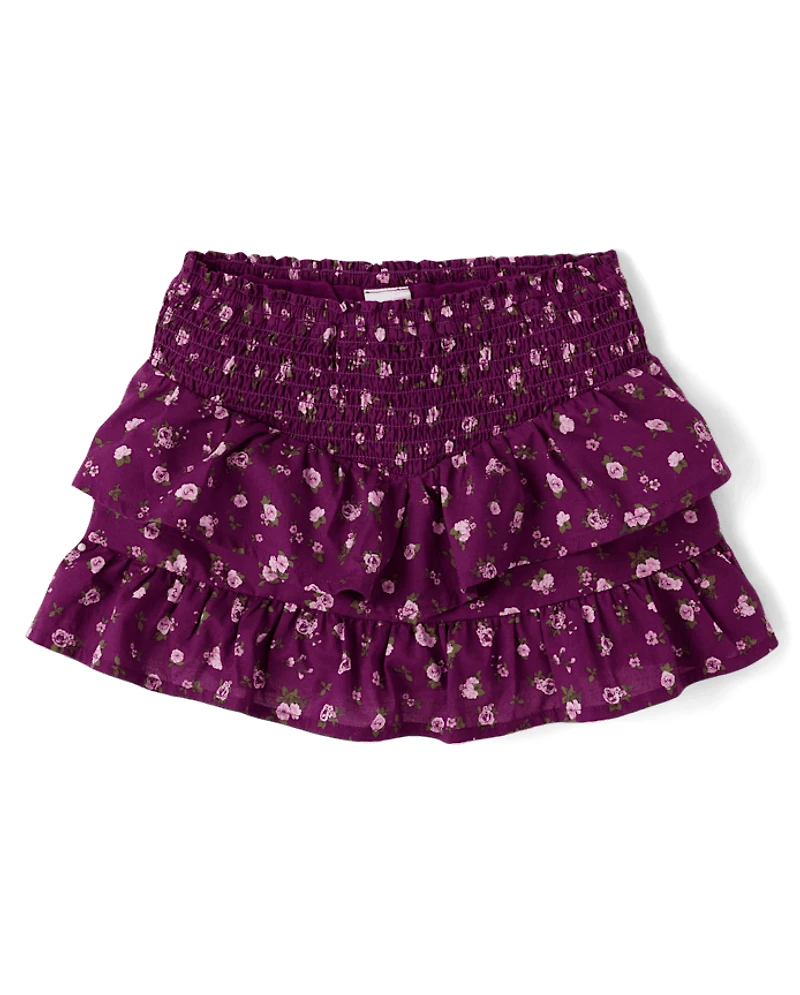 Girls Floral Ruffle Skort - Magical Meadows