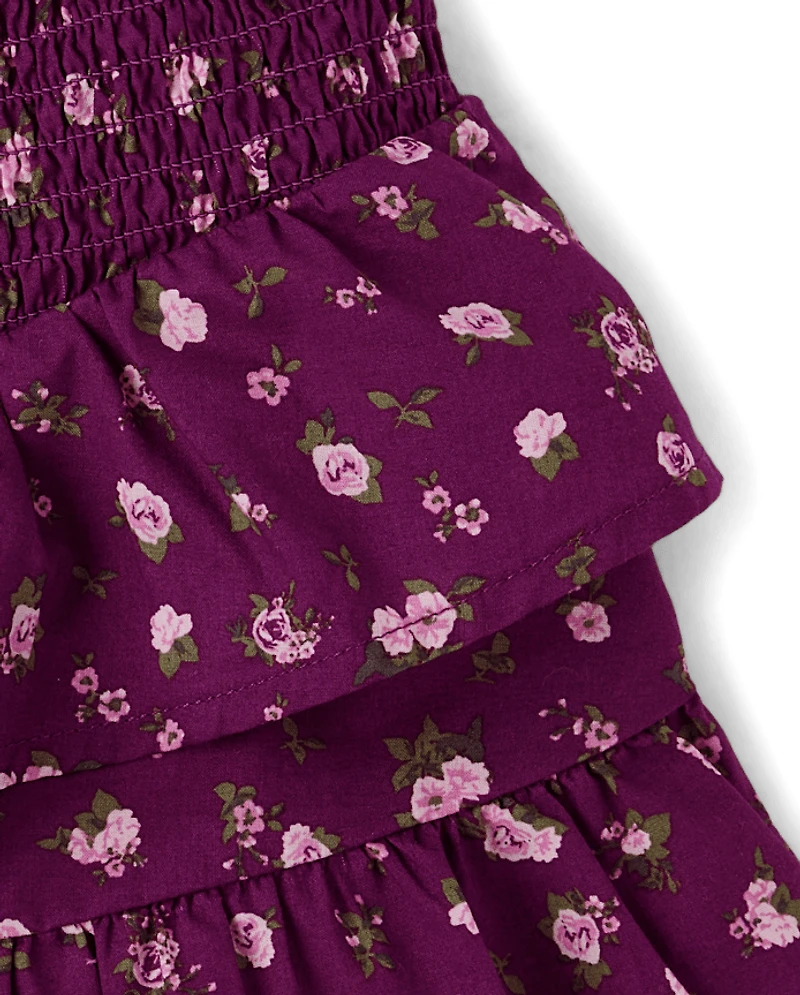 Girls Floral Ruffle Skort - Magical Meadows