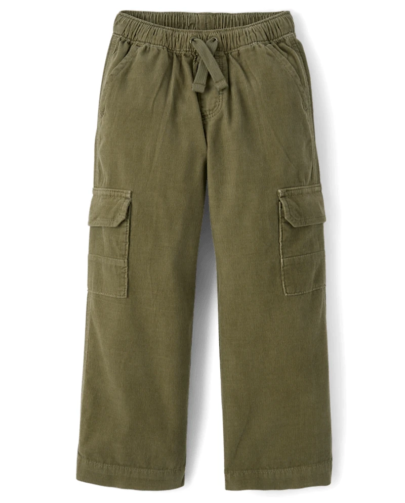 Girls Corduroy Pull On Baggy Cargo Pants - Magical Meadows