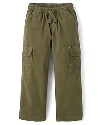 Girls Corduroy Pull On Baggy Cargo Pants - Magical Meadows