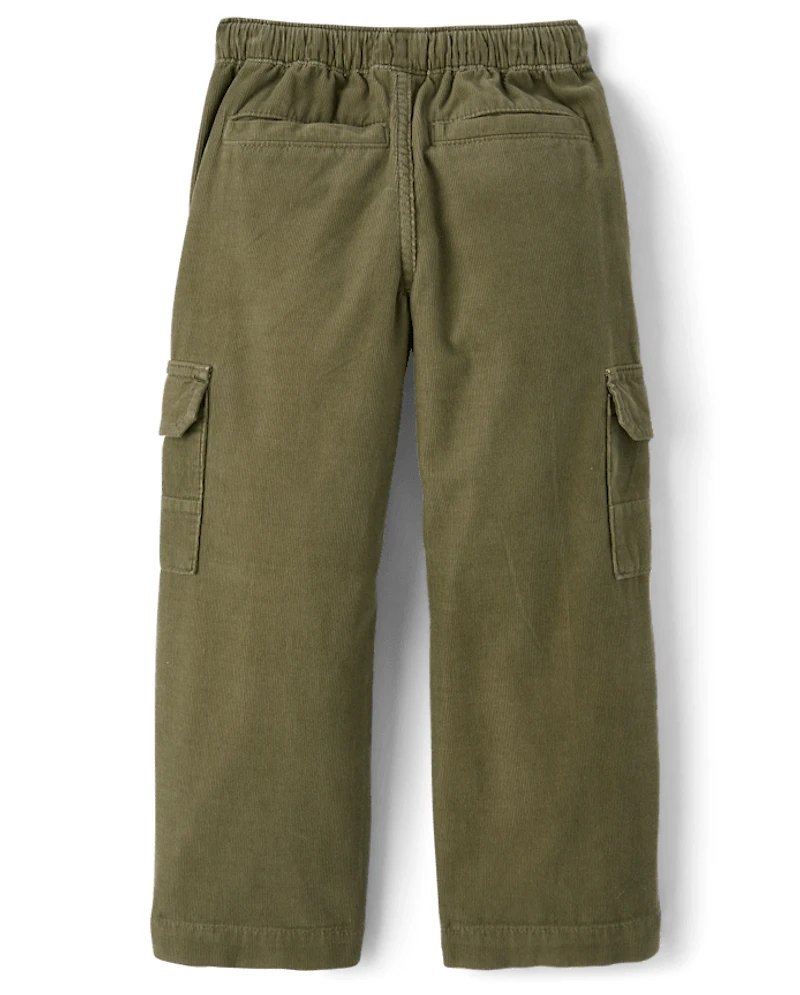 Girls Corduroy Pull On Baggy Cargo Pants - Magical Meadows