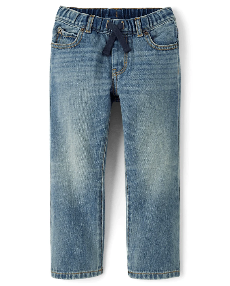 Boys Pull On Relaxed Jeans - Little Essentials