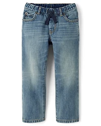Boys Pull On Relaxed Jeans - Little Essentials