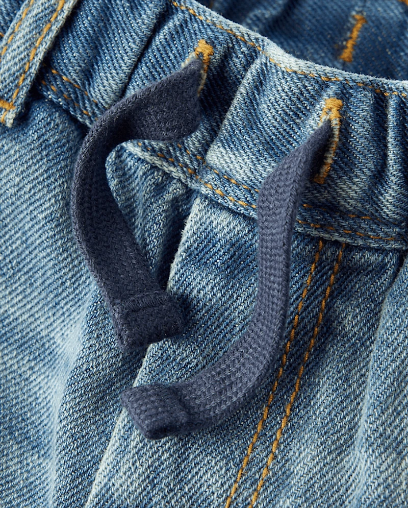 Boys Pull On Relaxed Jeans - Little Essentials