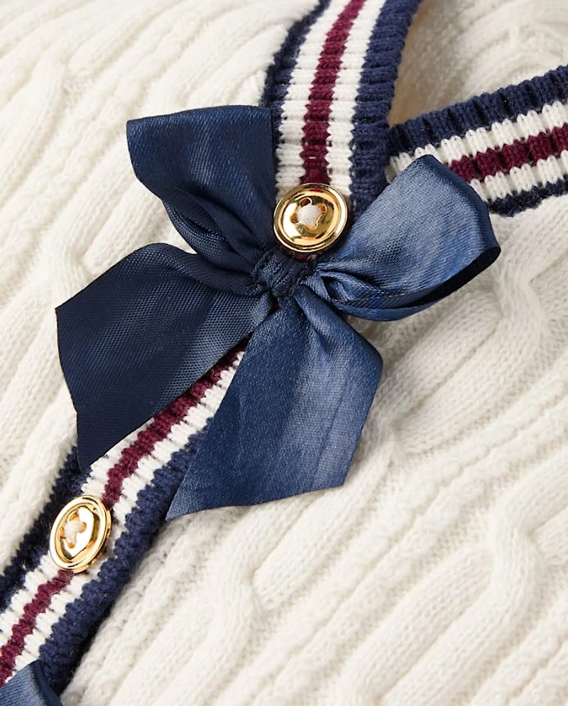 Gilet en maille torsadée pour filles - Campus Cuties