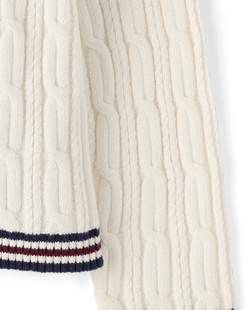 Gilet en maille torsadée pour filles - Campus Cuties