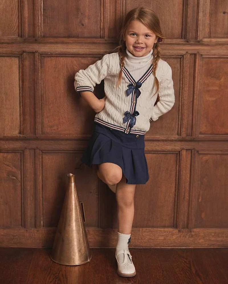 Gilet en maille torsadée pour filles - Campus Cuties