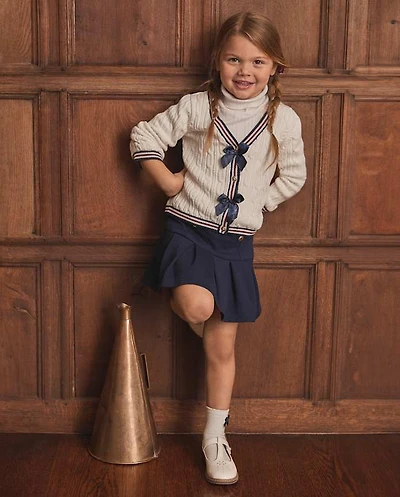 Gilet en maille torsadée pour filles - Campus Cuties