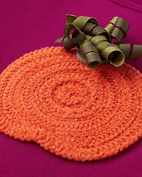 Haut citrouille au crochet pour fille - Fêtes d'automne