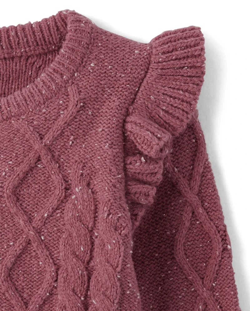 Pull à torsades pour fille