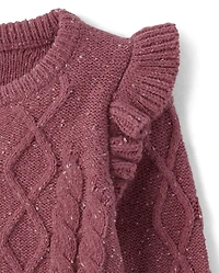 Pull à torsades pour fille