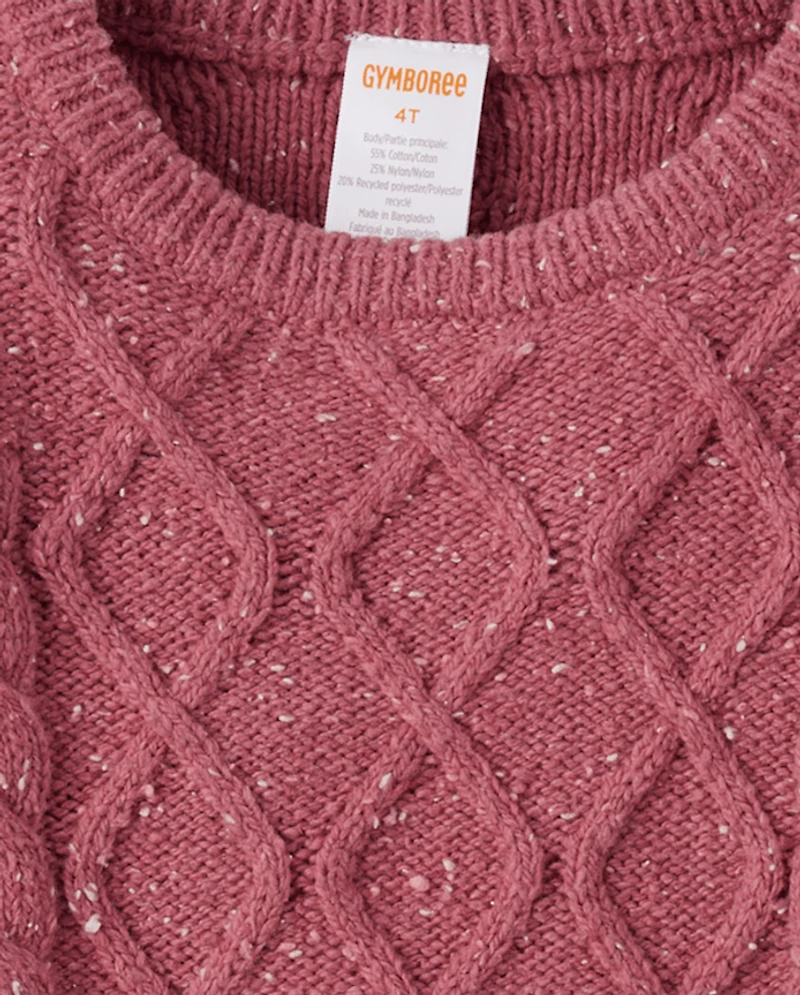 Pull à torsades pour fille
