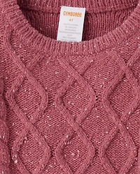 Pull à torsades pour fille