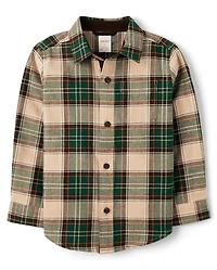 Chemise à carreaux boutonnée pour enfants - Fêtes d'automne