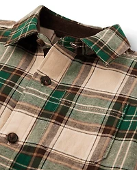 Chemise à carreaux boutonnée pour enfants - Fêtes d'automne