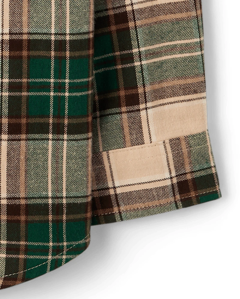Chemise à carreaux boutonnée pour enfants - Fêtes d'automne